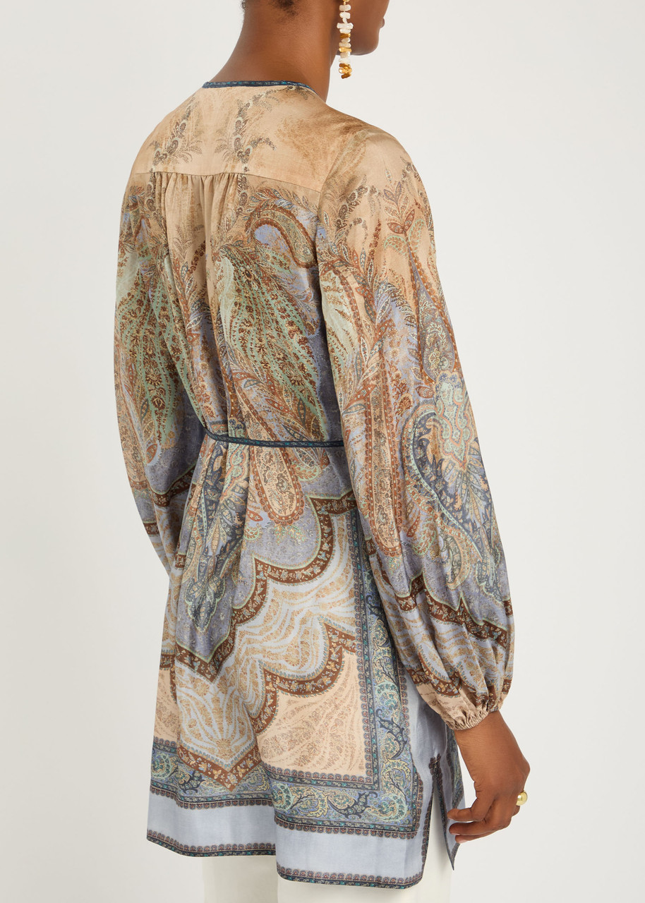  Zimmermann Wanderlust Printed Silk Tunic - Multicoloured 1 - 0 (uk 8 / S) 