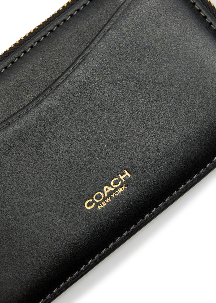  Coach Leather Cardholder - Black - One Size 