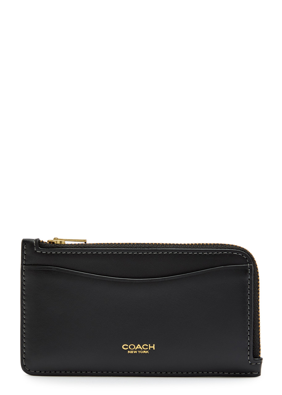 Coach Leather Cardholder - Black - One Size