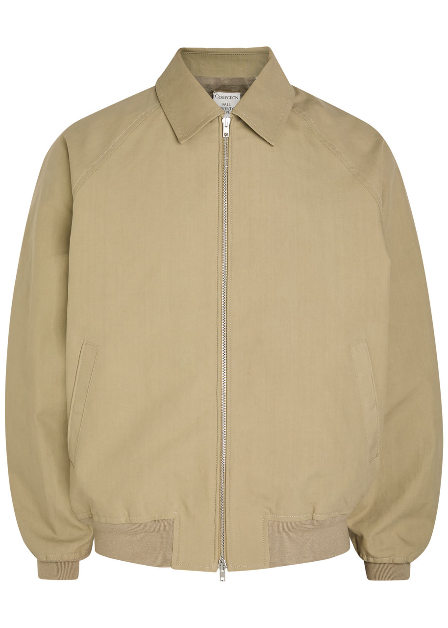 Calvin Klein Gathered-sleeve Cotton Jacket – Sand – 48 (IT48 / M) Calvin Klein Gathered-sleeve Cotton Jacket – Sand – 48 (IT48 / M)