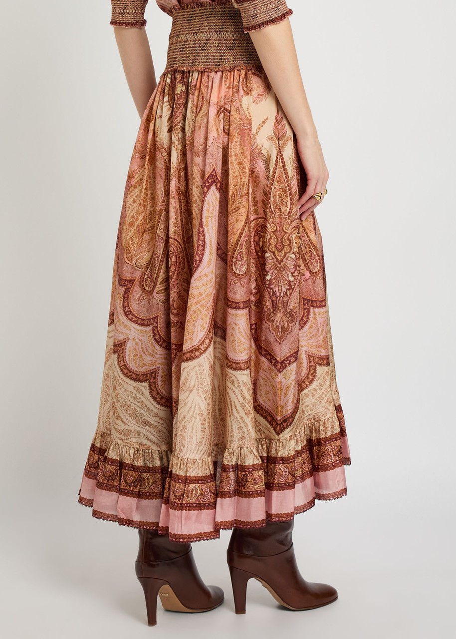  Zimmermann Wanderlust Patterned Silk Maxi Skirt - Multicoloured 1 - 0 (uk 8 / S) 