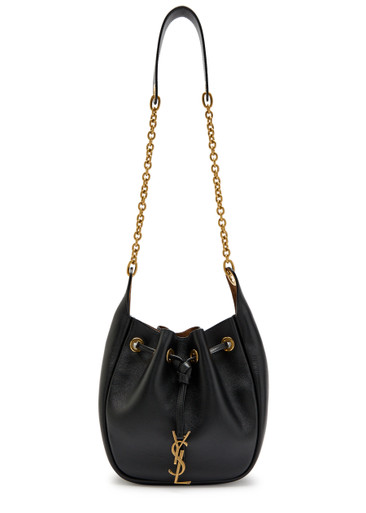 SAINT LAURENT Supple logo leather bucket bag | Harvey Nichols