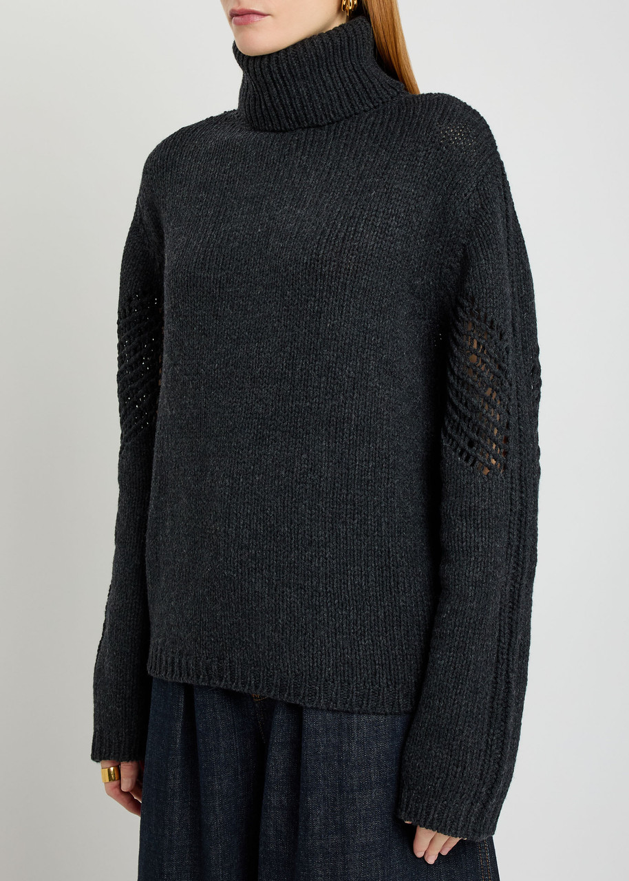 Our Legacy Cage-knit Merino Wool Jumper In Black