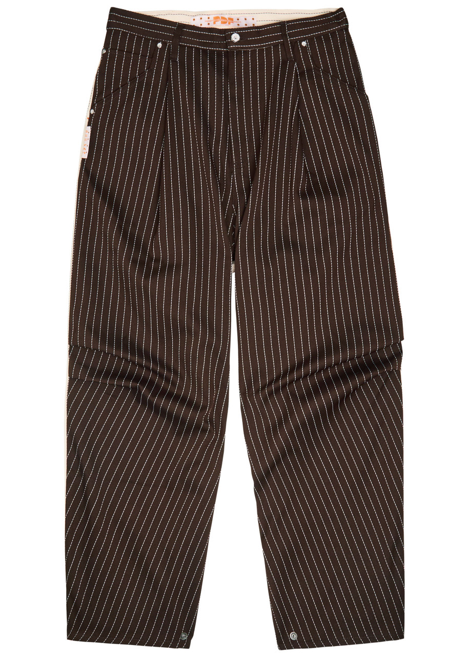 Pdf Channel Fat Angelo Pinstriped Straight-leg Woven Trousers - Off White - 34 (W34 / L)