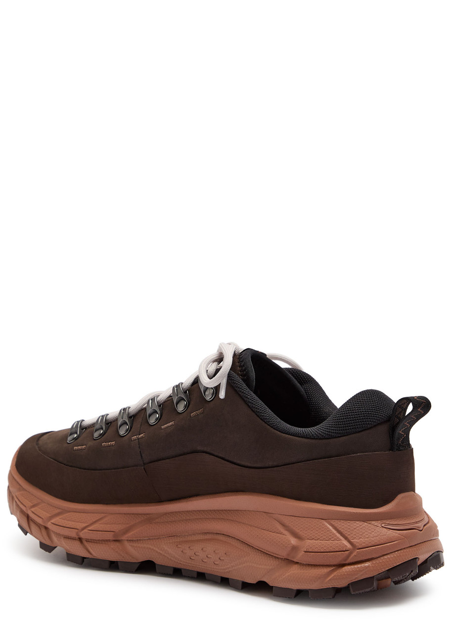 Hoka Tor Summit Nubuck Leather Sneakers In Brown