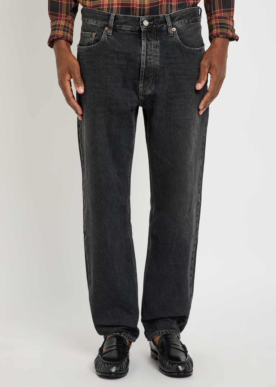 Saint Laurent Mick Straight-leg Jeans In Black