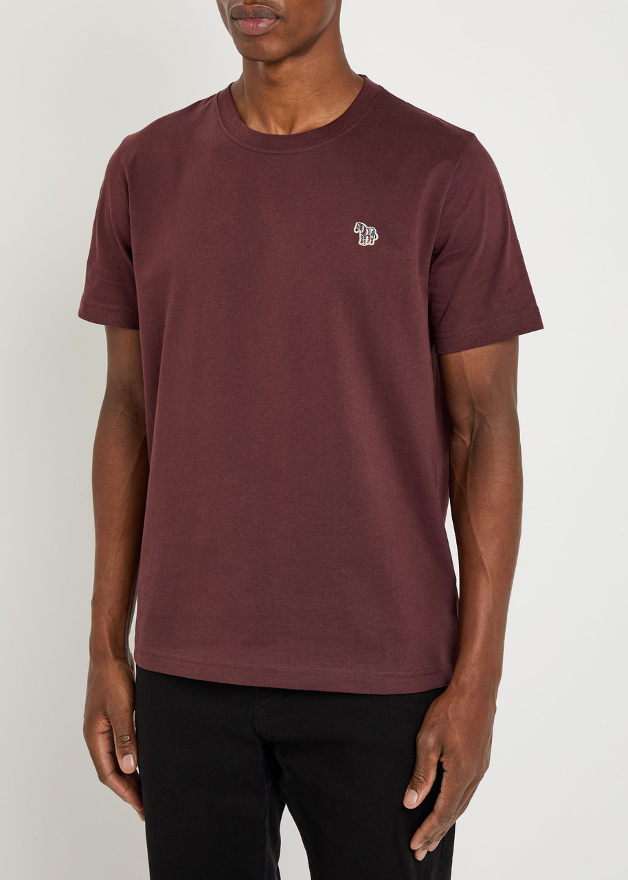 Ps By Paul Smith Regular Fit T-shirt In Burgundy