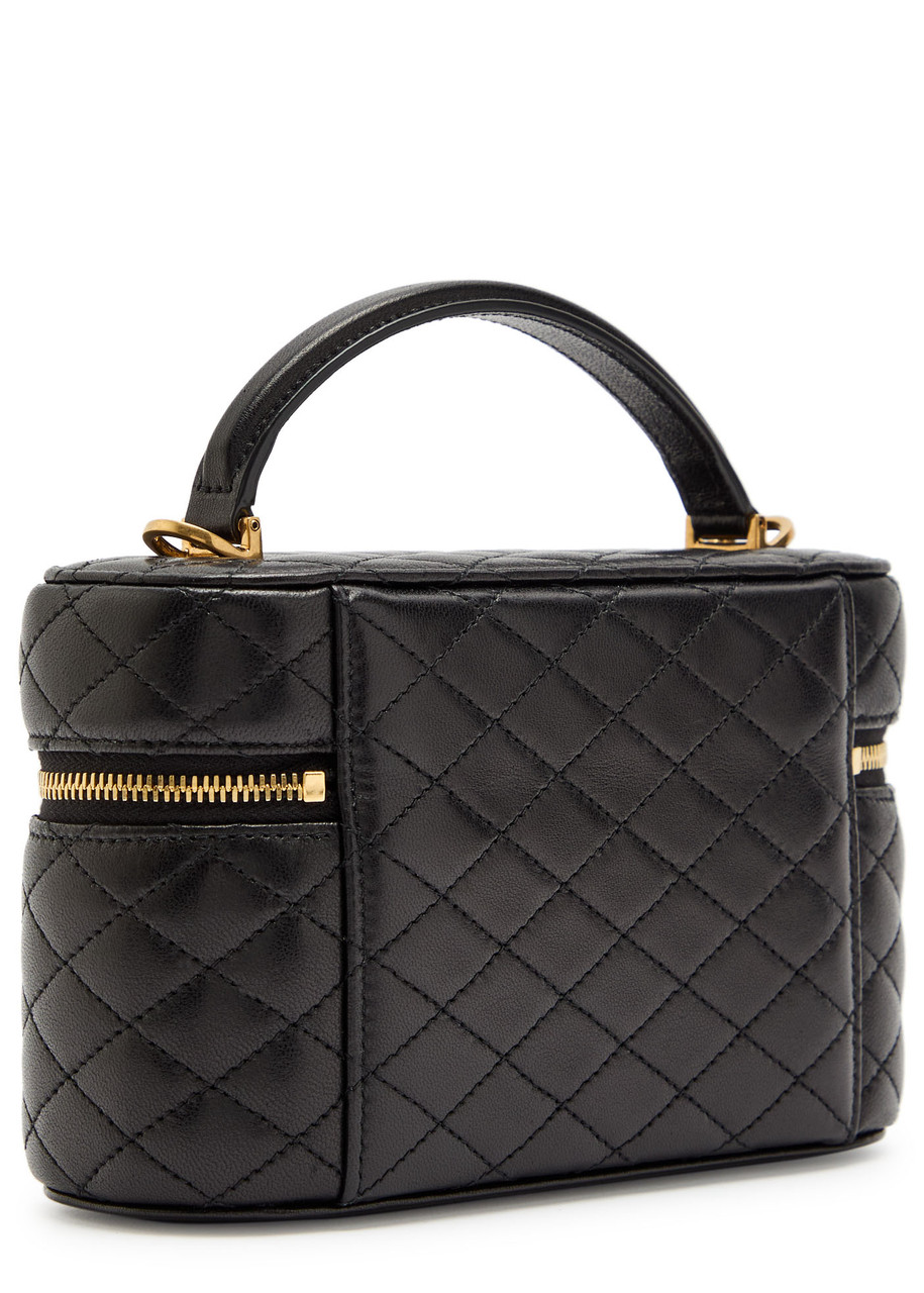 Saint Laurent Gaby Mini Quilted Leather Top Handle Bag In Black