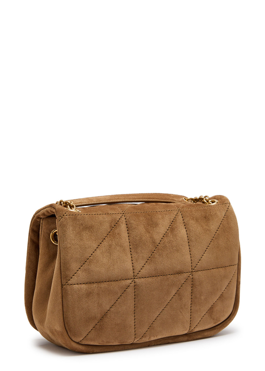 Saint Laurent Jamie 4.3 Mini Suede Shoulder Bag In Brown