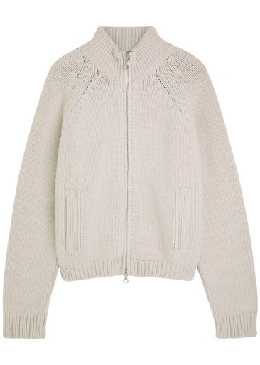 OUR LEGACY: Ribbed merino wool zip-through cardigan
