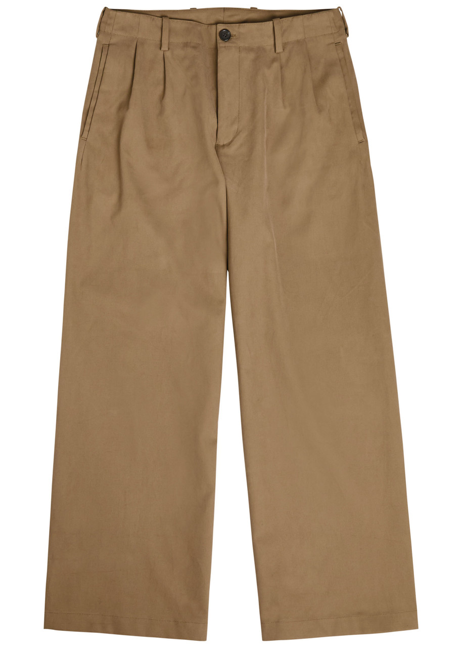 Our Legacy Bridge Wide-leg Chino Trousers - Khaki - 52 (IT52 / XL)