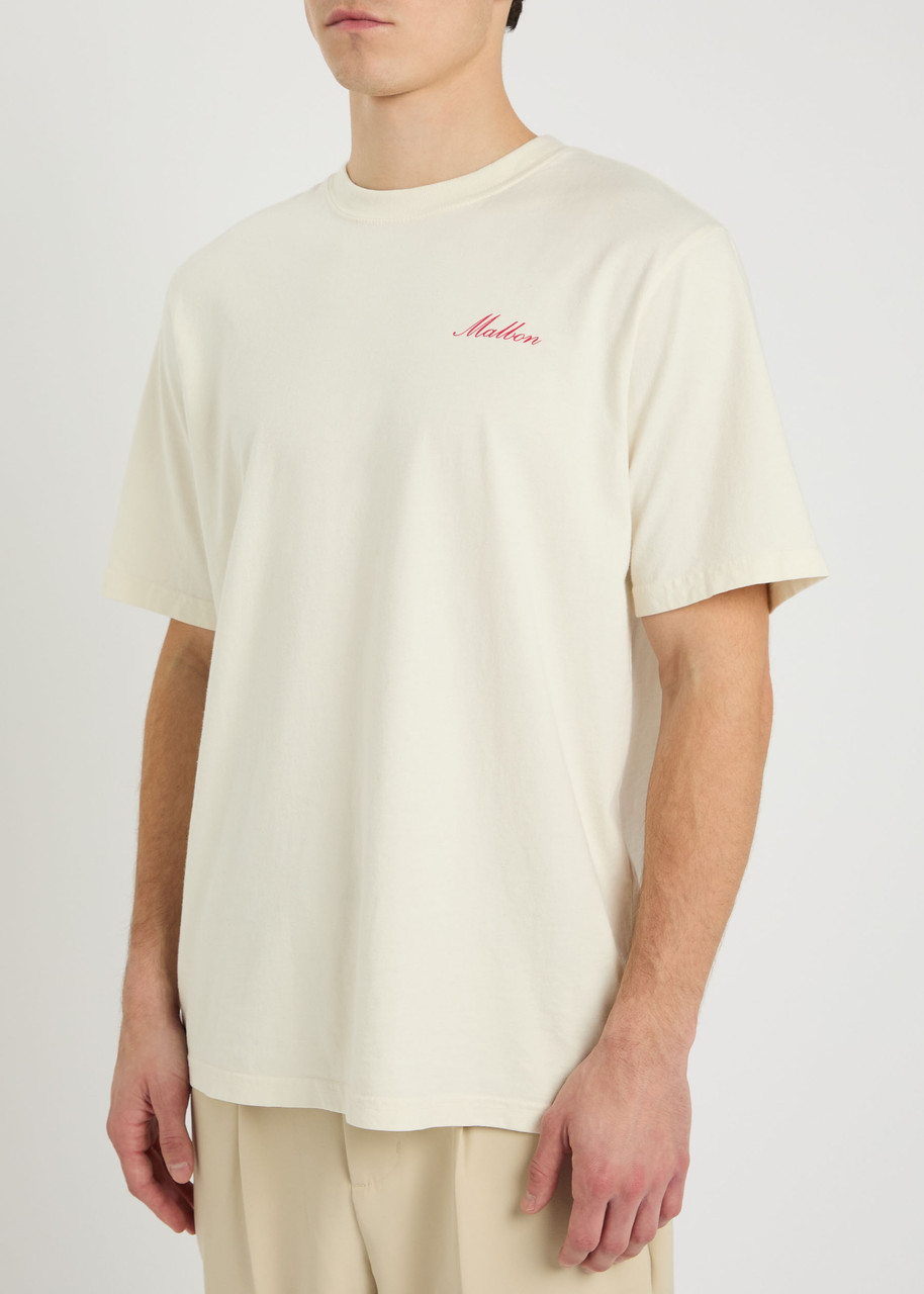 Malbon Bermuda Members Logo-print Cotton T-shirt In White
