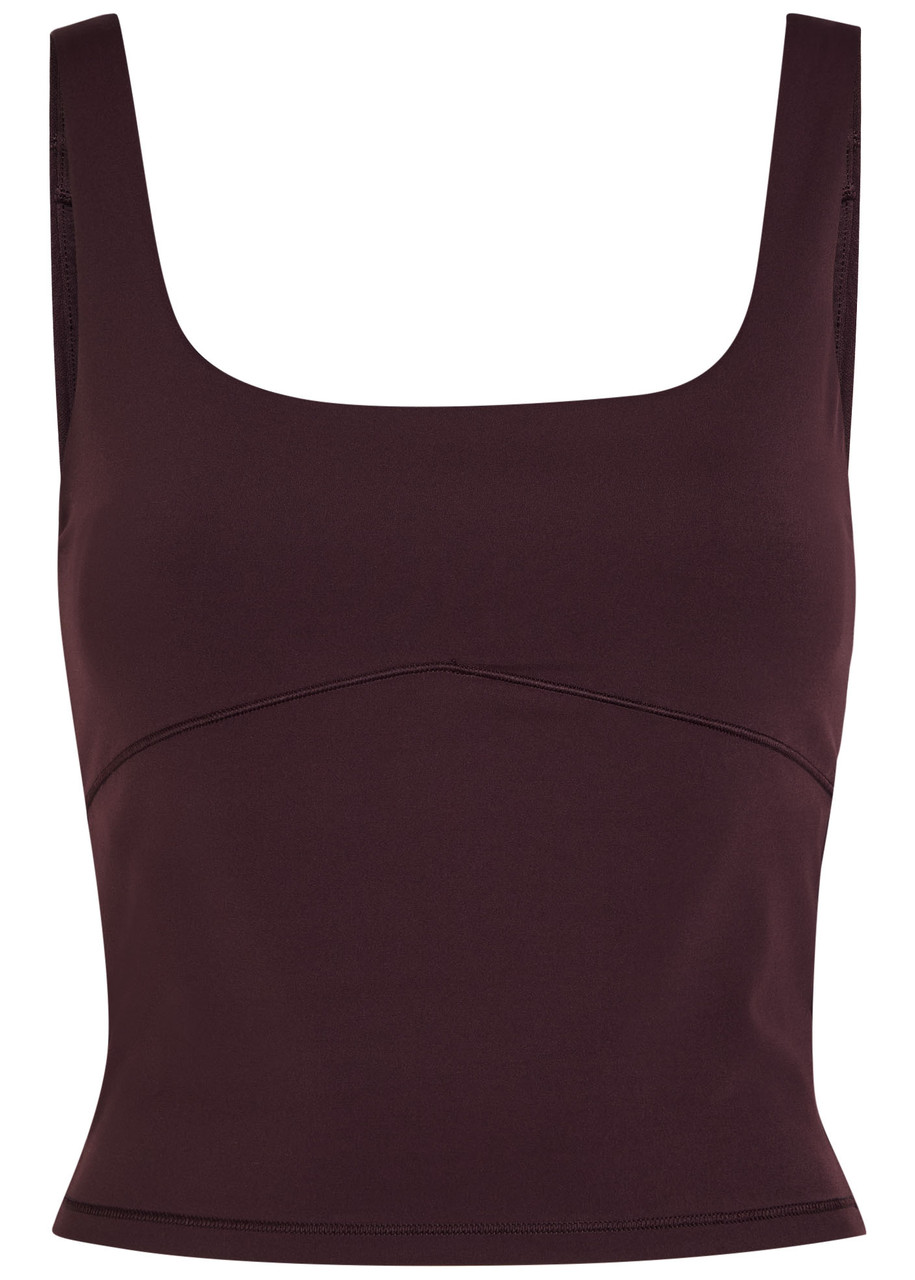 Vuori Alltheform Stretch-jersey Tank In Brown