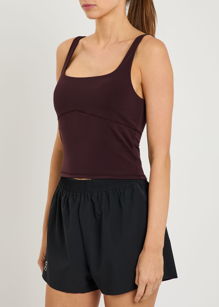 Vuori Alltheform Stretch-jersey Tank In Brown