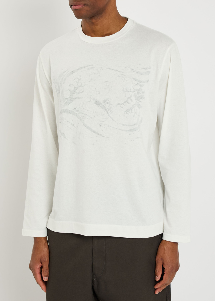 Our Legacy Box Printed Cotton T-shirt In White