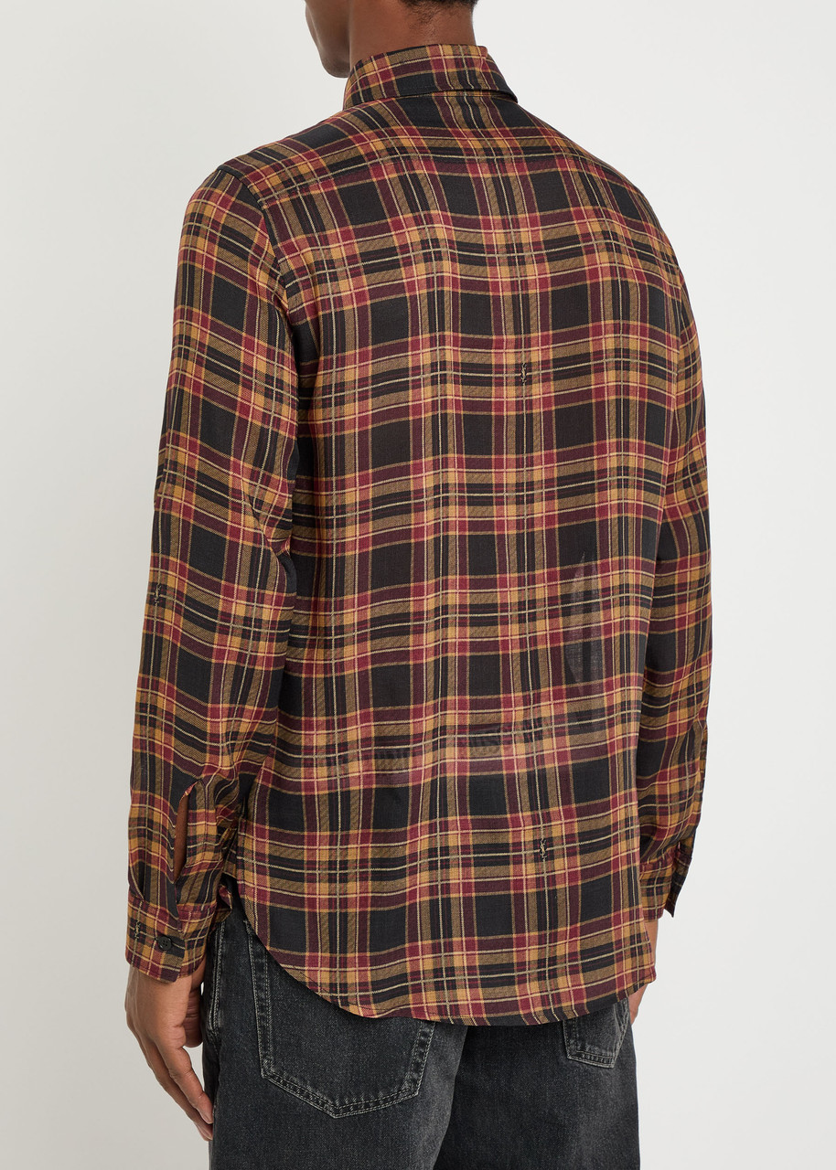  Saint Laurent Plaid Wool Shirt - Multicoloured 1 - L 
