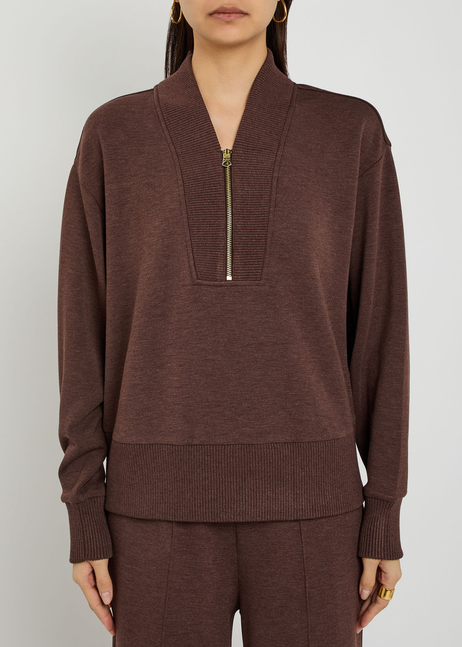 Varley Sally Jersey Sweatshirt In Brown