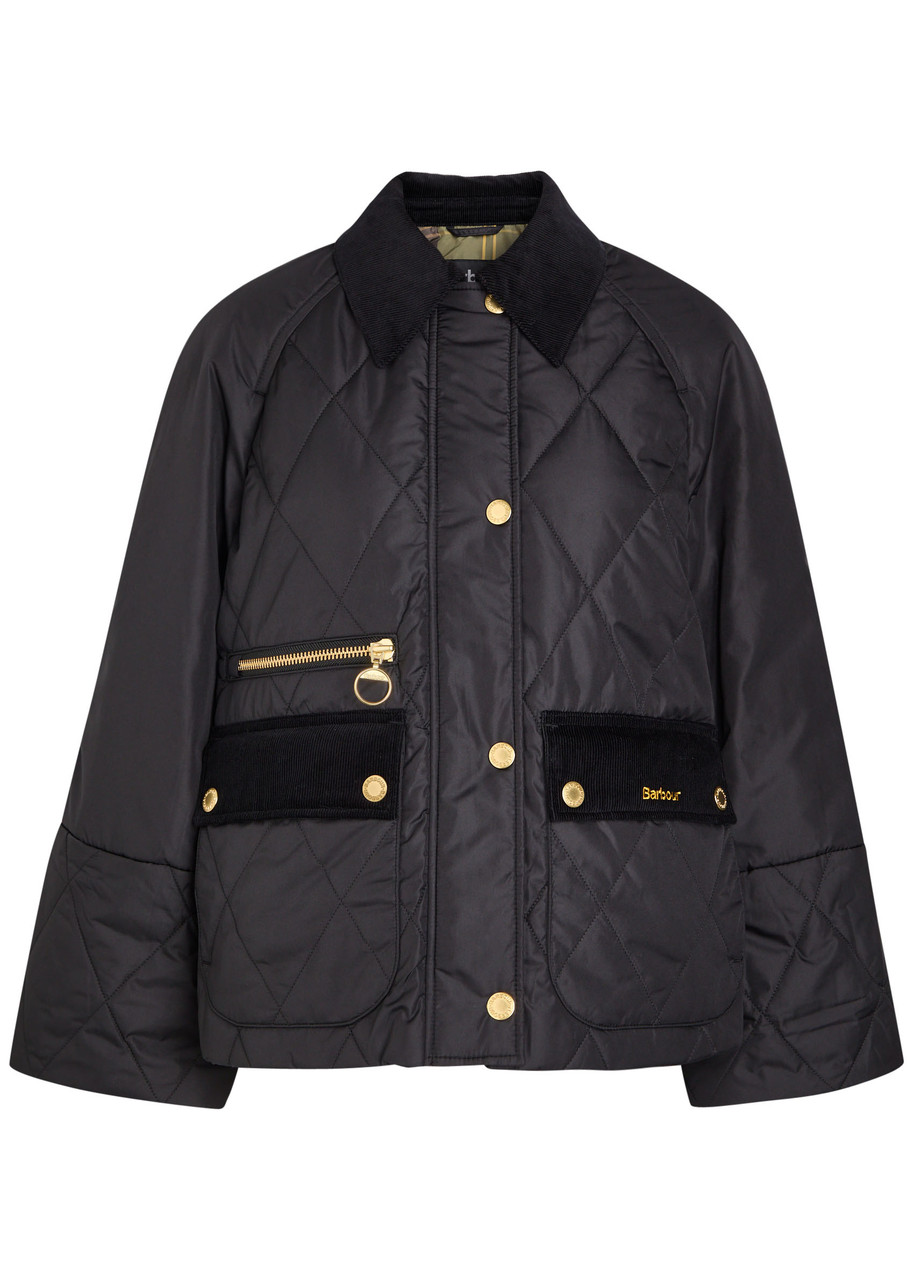Barbour Martha Quilted Shell Jacket - Black - 12 (UK12 / M)