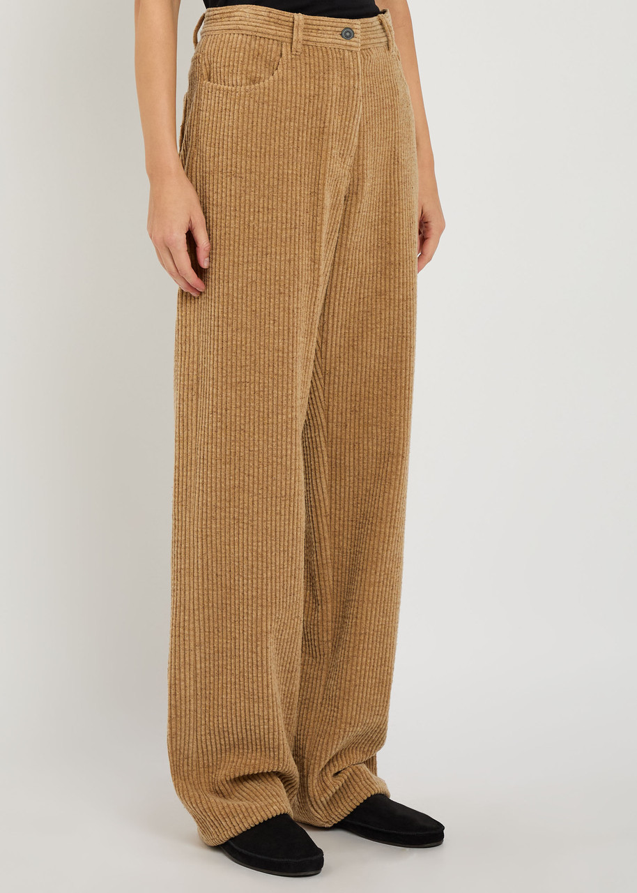 The Row Clair Straight-leg Corduroy Trousers In Brown
