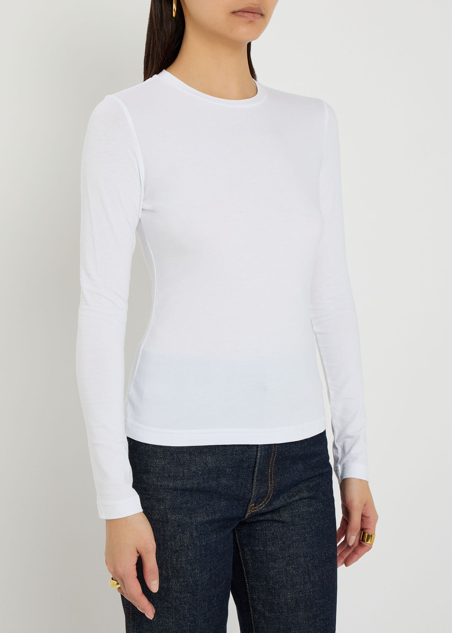 Varley Edna Jersey Top In White