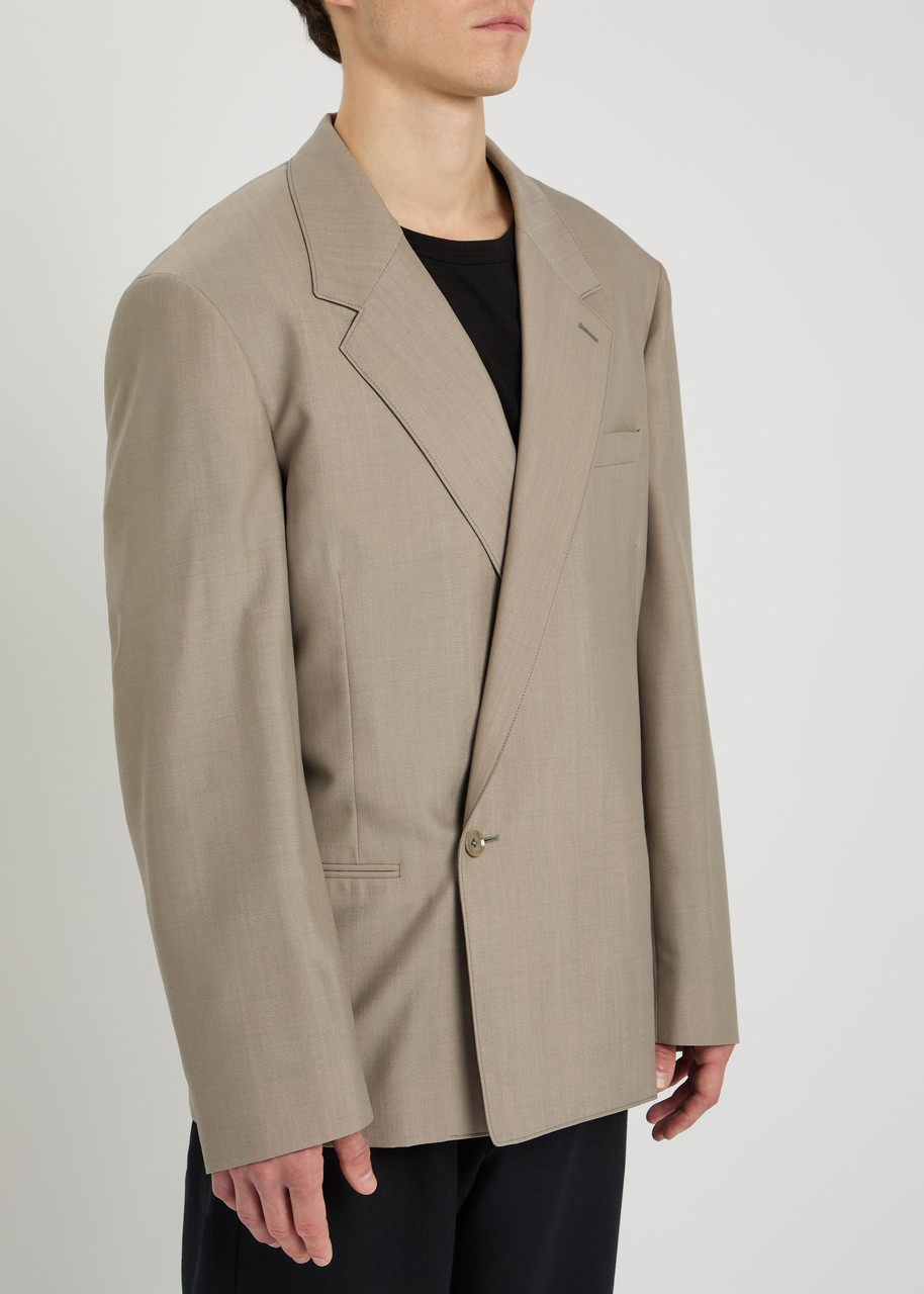 Lemaire Double-breasted Tailored Blazer In Neutral