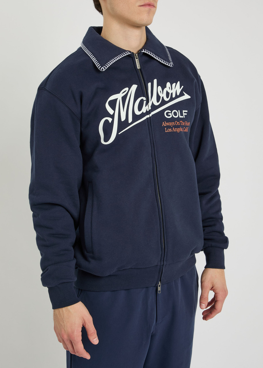 Malbon Maxewell Logo-print Cotton Sweatshirt In Blue