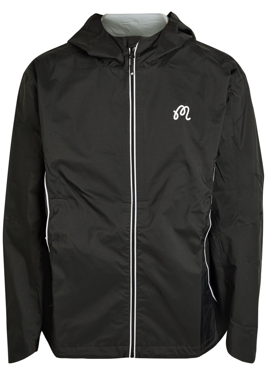 Malbon Cloud Burst Hooded Shell Jacket In Black