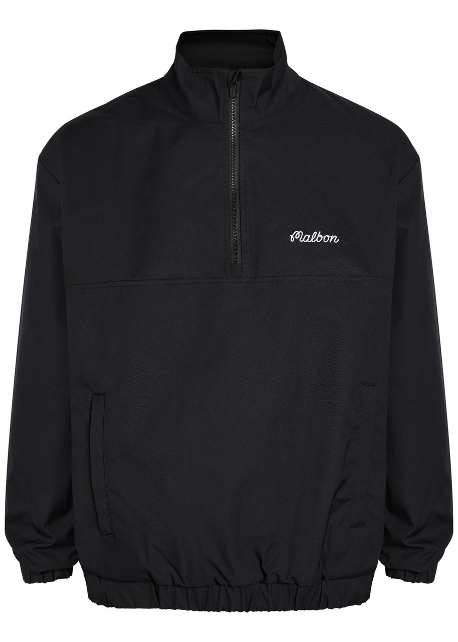 Malbon Noah Logo-embroidered Twill Jacket In Black