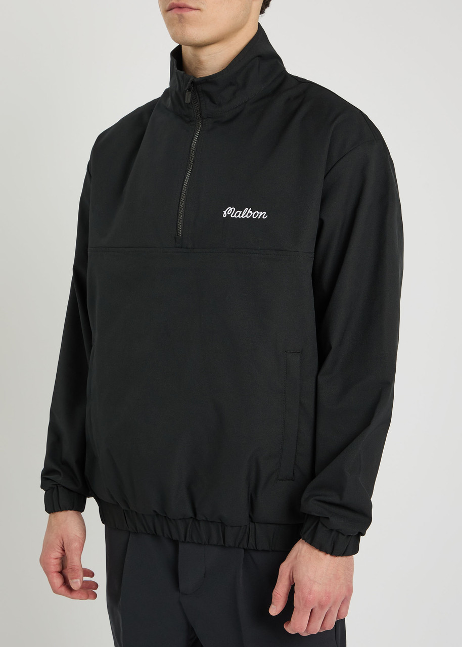 Malbon Noah Logo-embroidered Twill Jacket In Black
