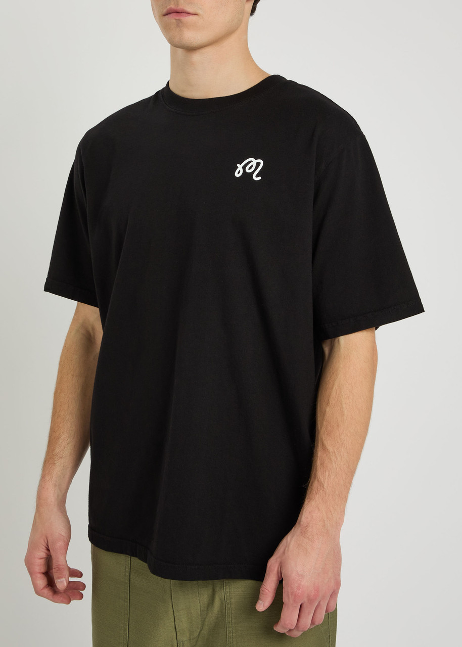 Malbon Bermuda Logo-print Cotton T-shirt In Black