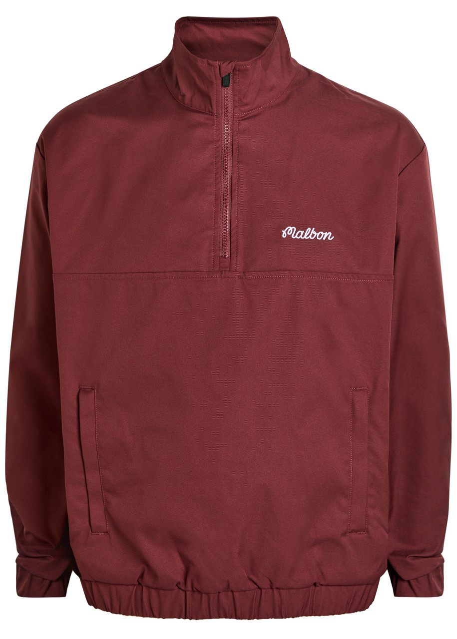 Malbon Noah Logo-embroidered Twill Jacket In Red