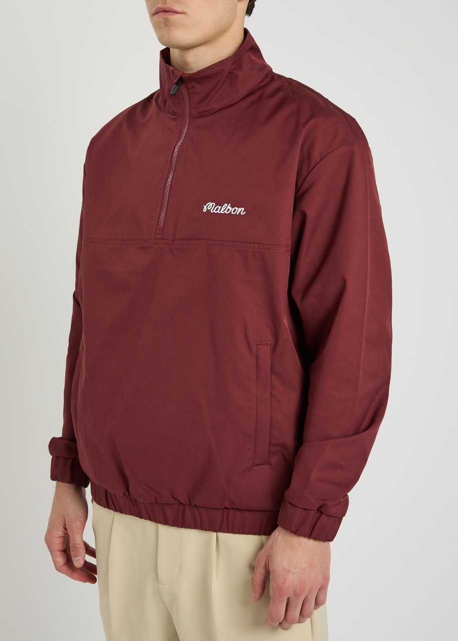 Malbon Noah Logo-embroidered Twill Jacket In Red