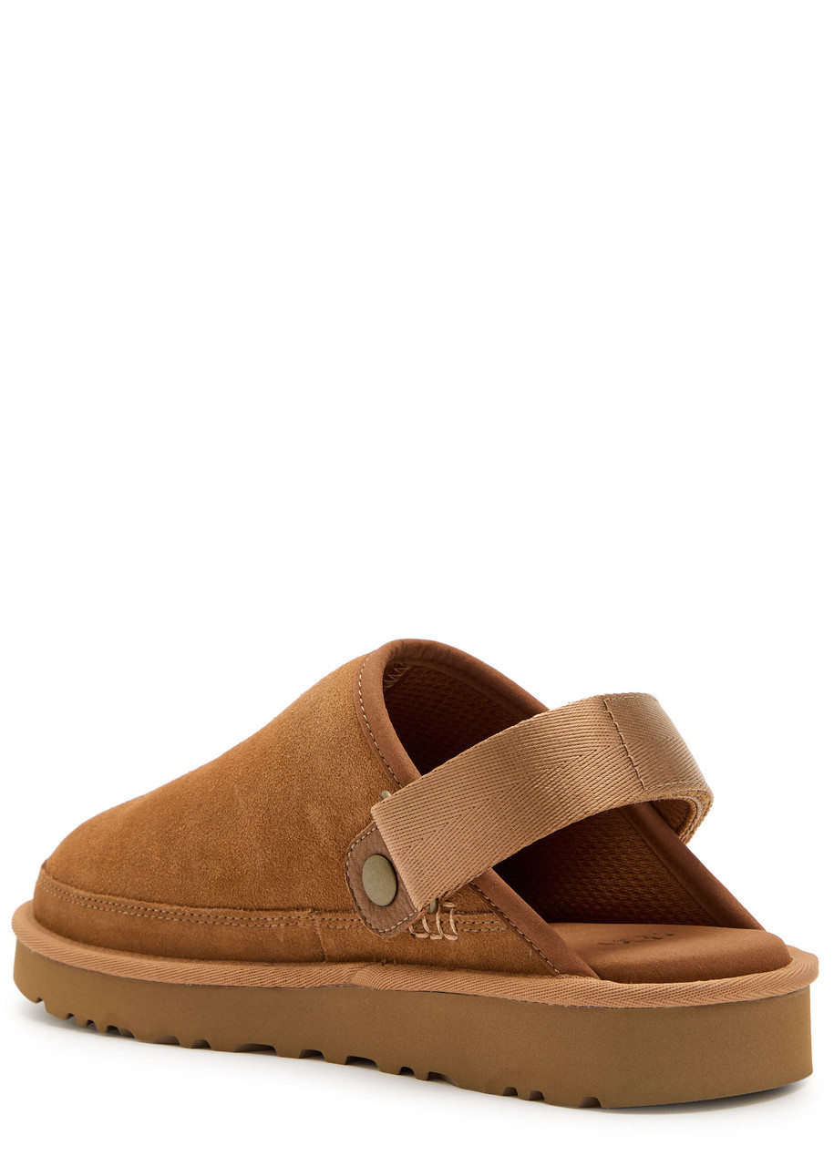 Ugg Suede Slip-on Mules With Adjustable Back Strap In Multi