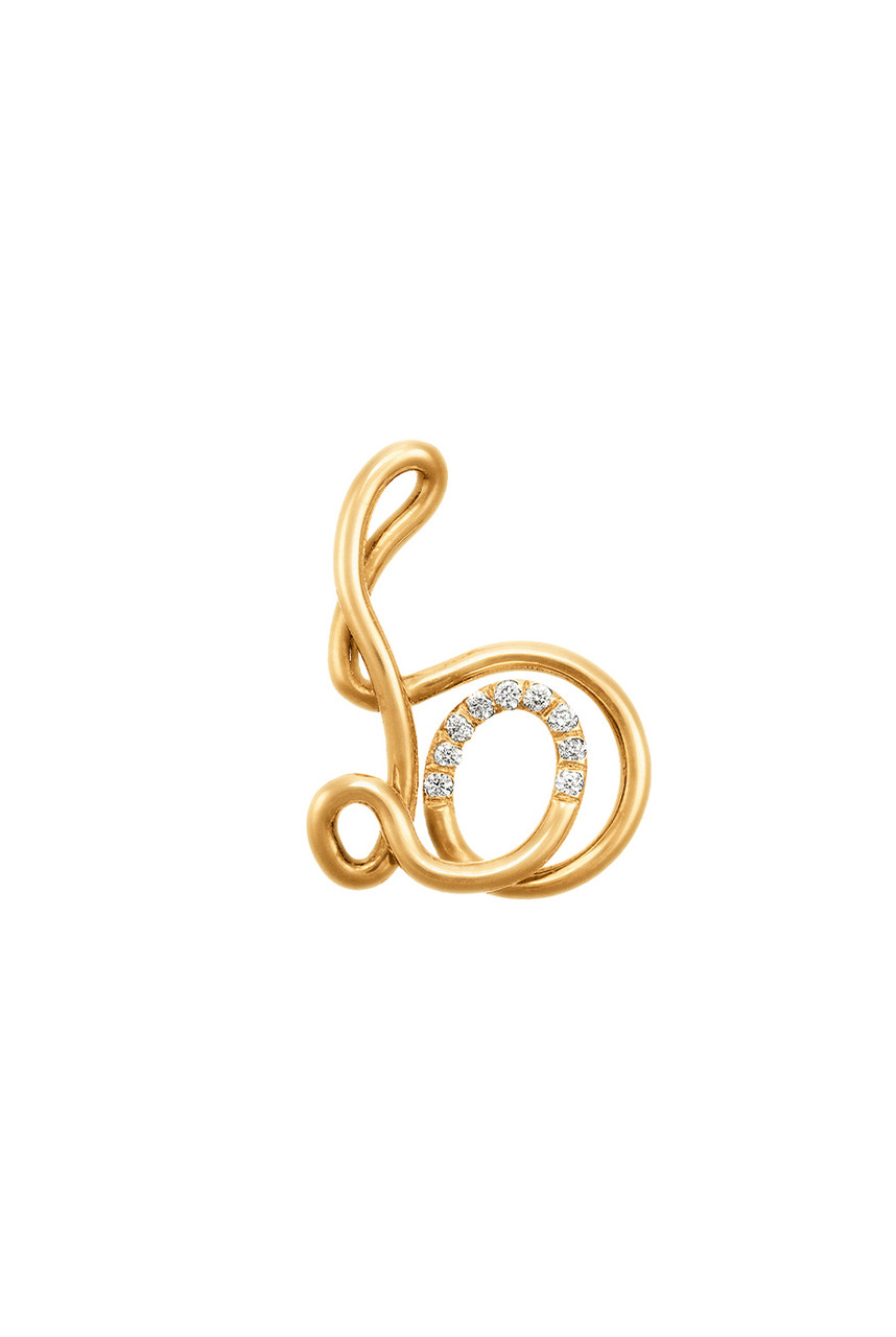Charlotte Chesnais Alphajoaillerie 18kt Gold Necklace - Letter B - One Size