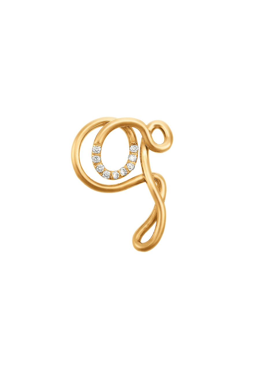 Charlotte Chesnais Alphajoaillerie 18kt Gold Necklace - Letter Q - One Size