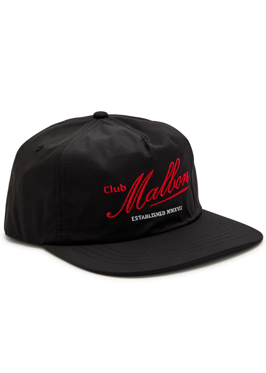 Malbon Members Logo-embroidered Shell Cap In Black