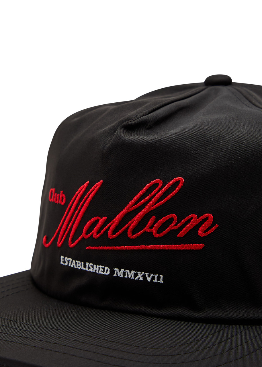  Malbon Members Logo-embroidered Shell Cap - Black - One Size 