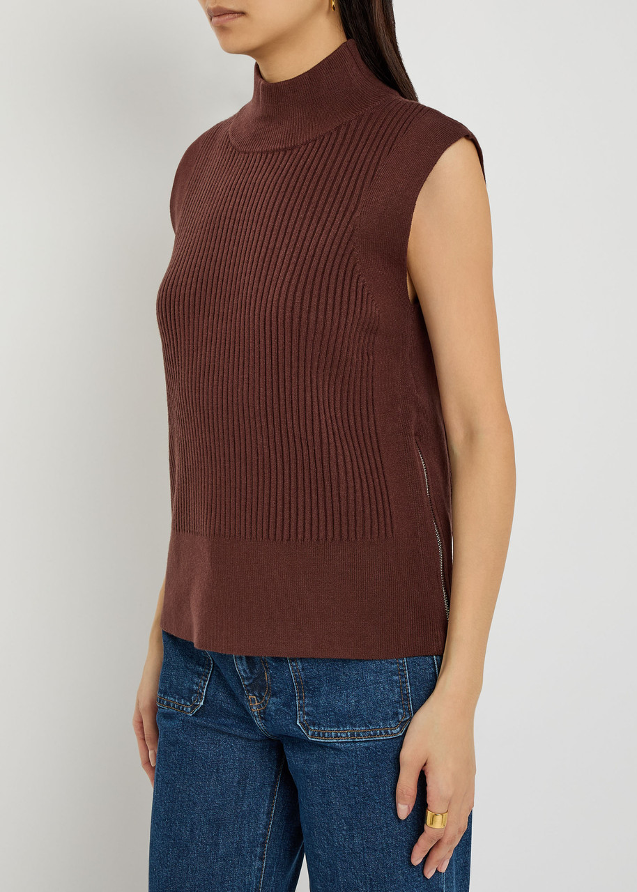 Varley Lois Ribbed Knit Top In Multi