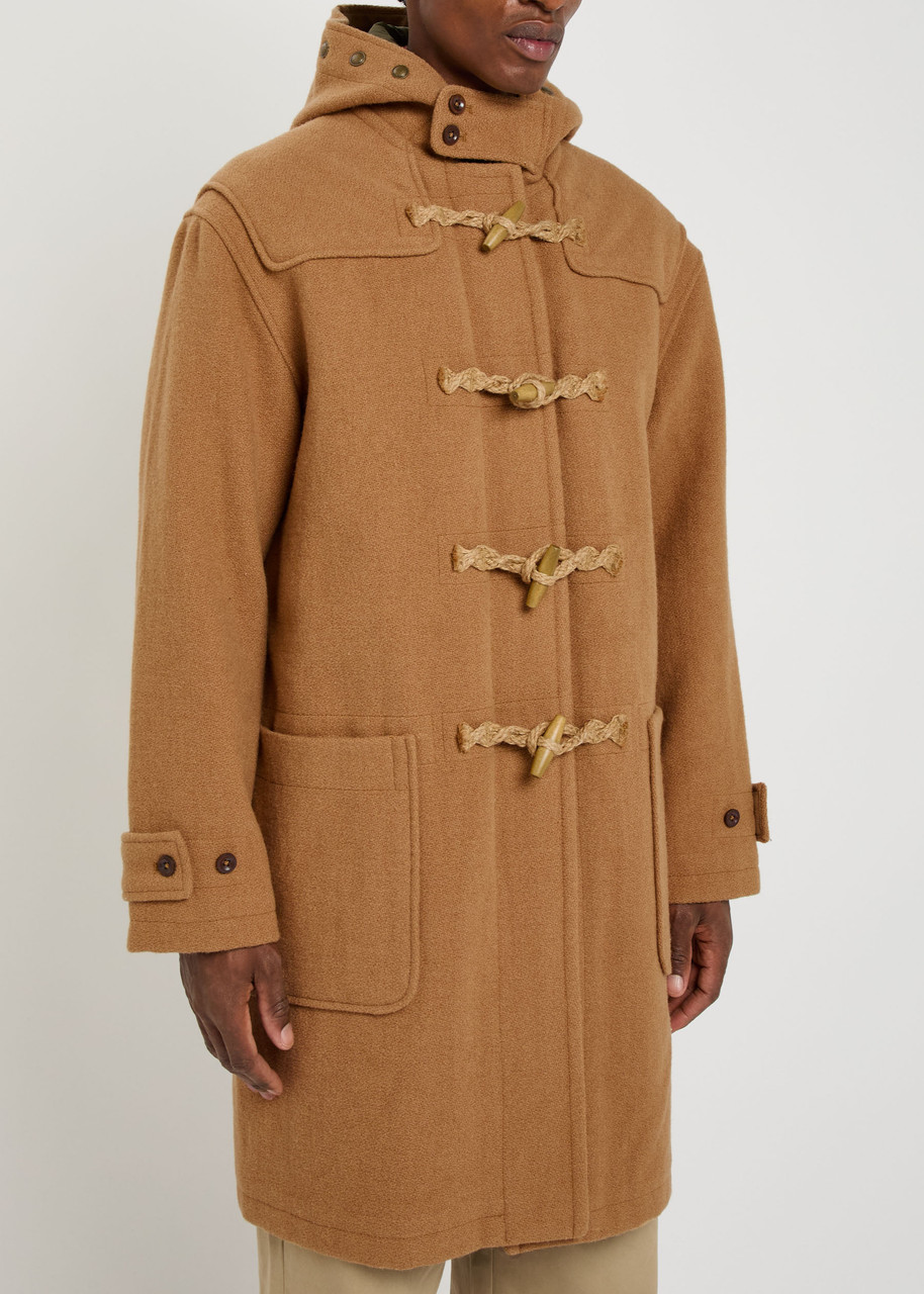 Polo Ralph Lauren Toggle Hooded Wool Coat In Brown