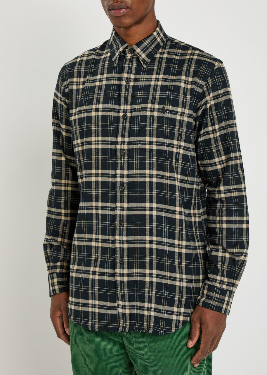 Polo Ralph Lauren Checked Flannel Shirt In Black
