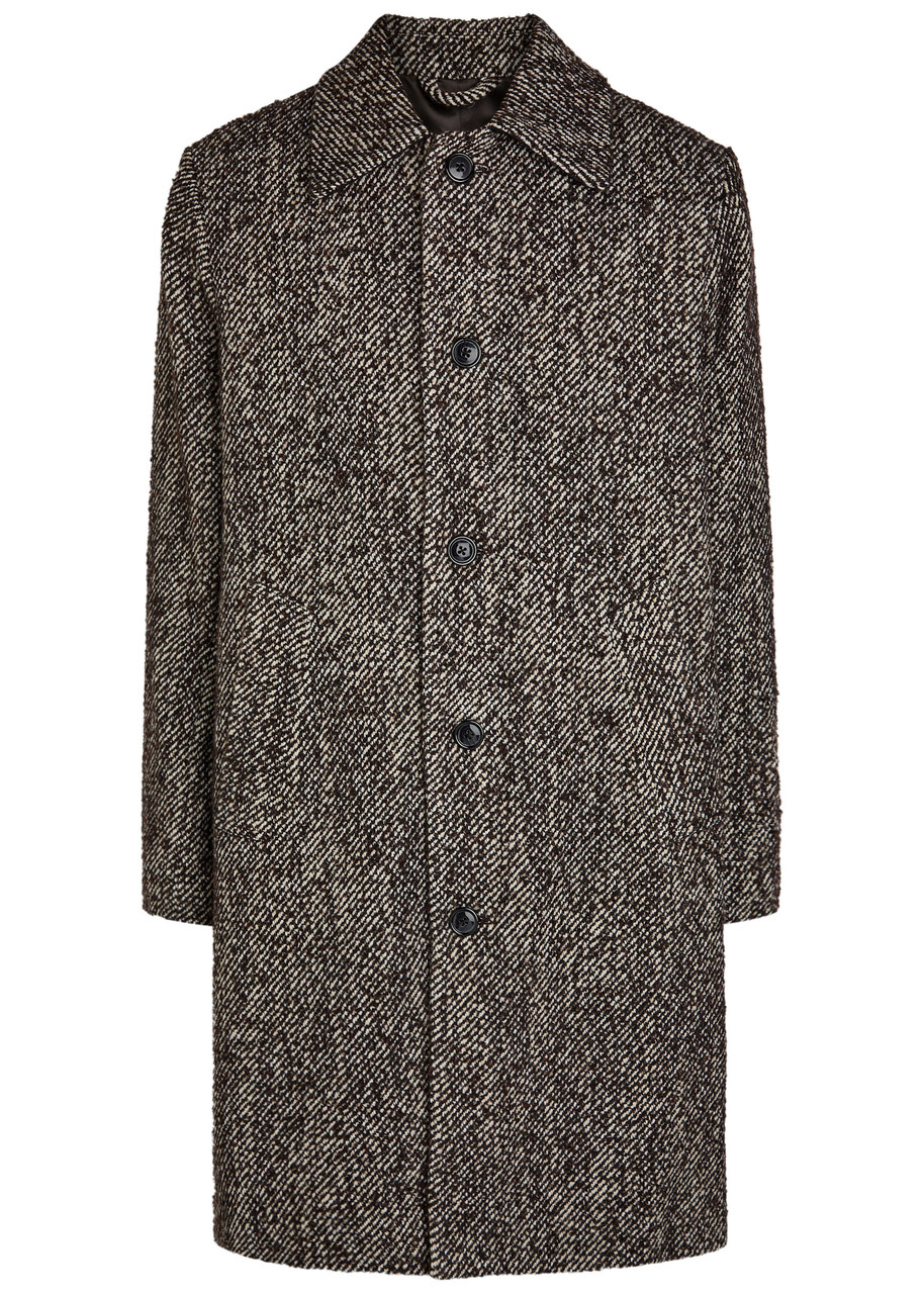 NN07 Franco Patterned Wool-blend Coat - Grey - XL