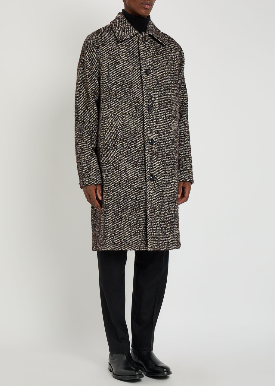  Nn07 Franco Patterned Wool-blend Coat - Grey - M 