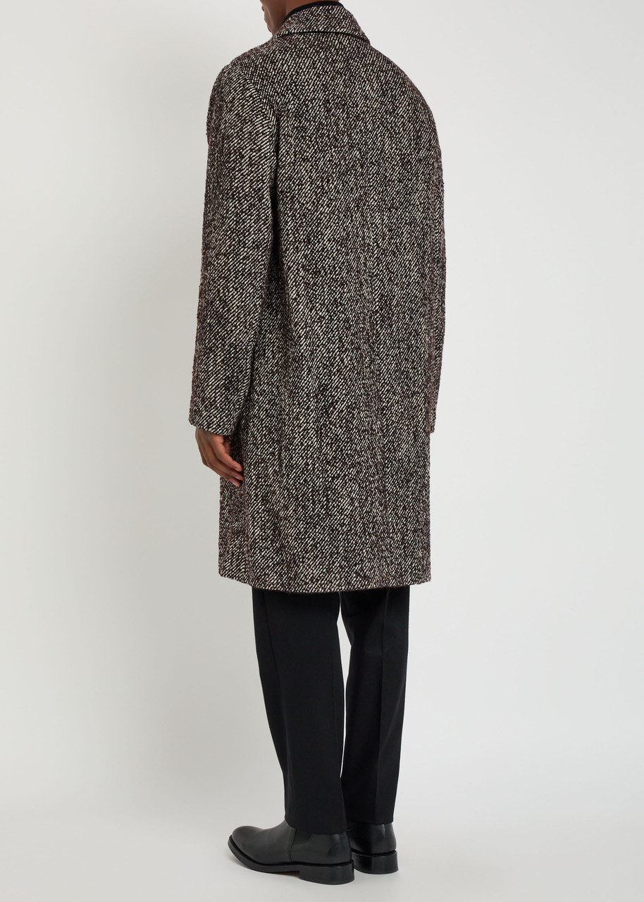  Nn07 Franco Patterned Wool-blend Coat - Grey - M 