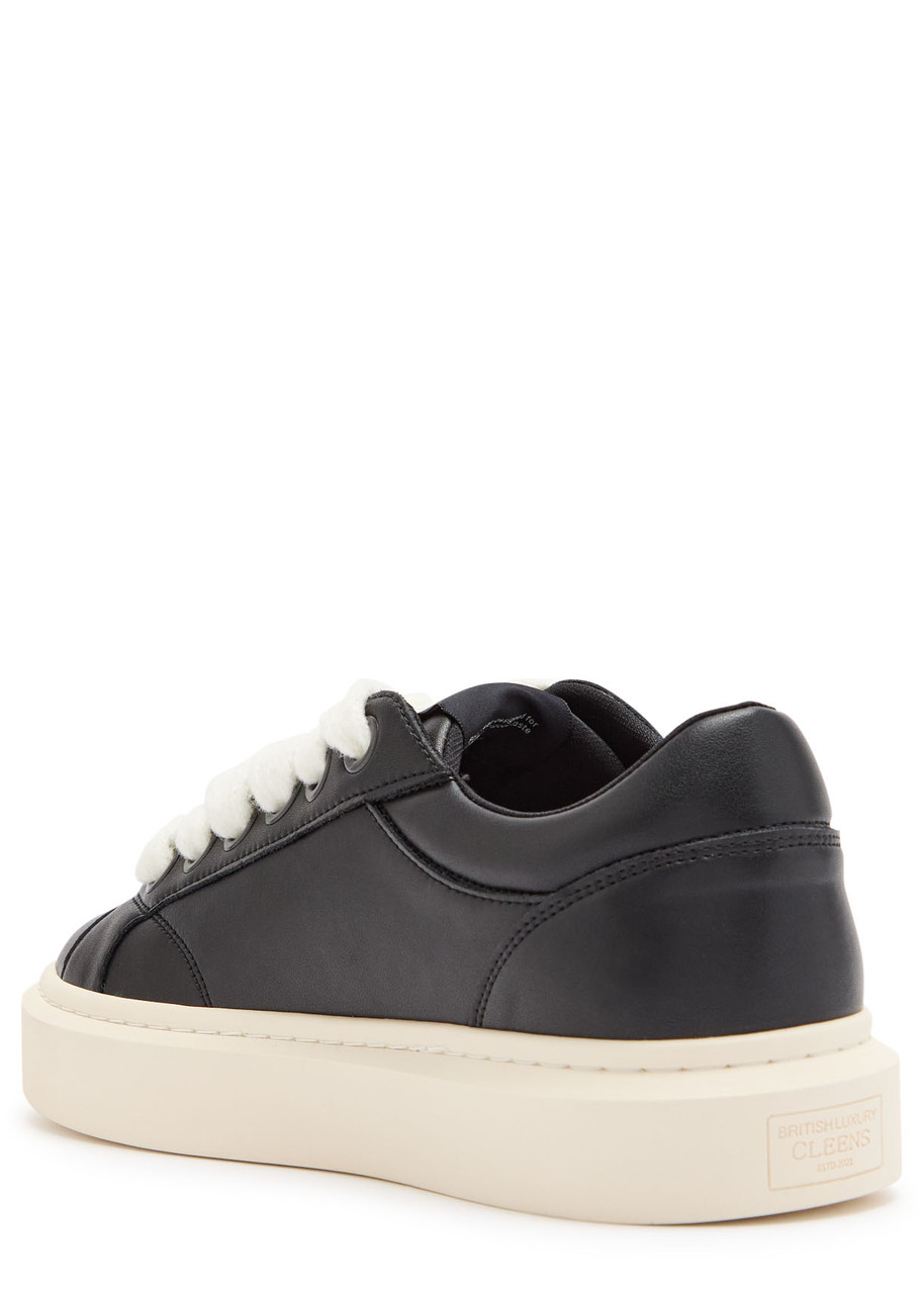 Cleens Ace Leather Sneakers In Black