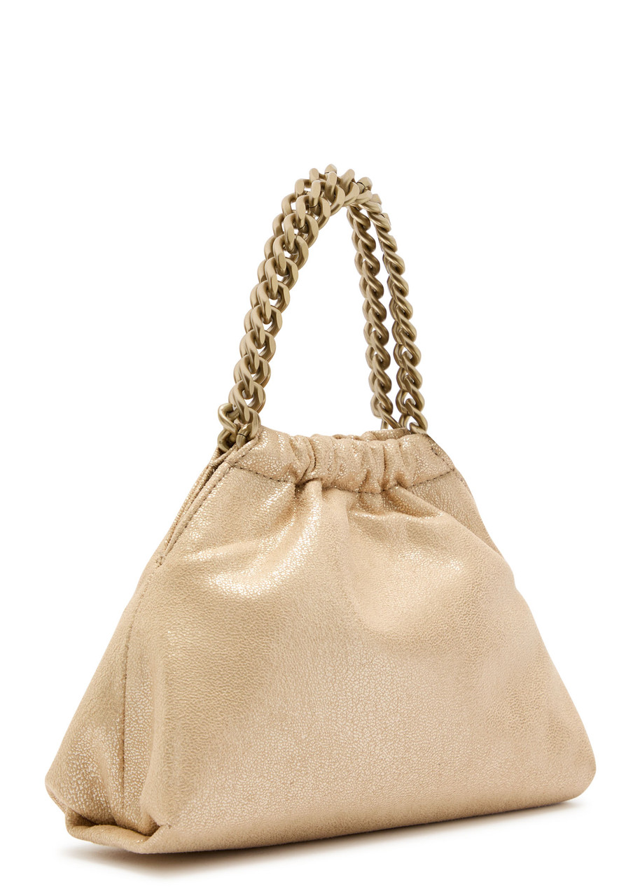 Stella Mccartney Falabella Drawstring Faux Leather Cross-body Bag In Neutral