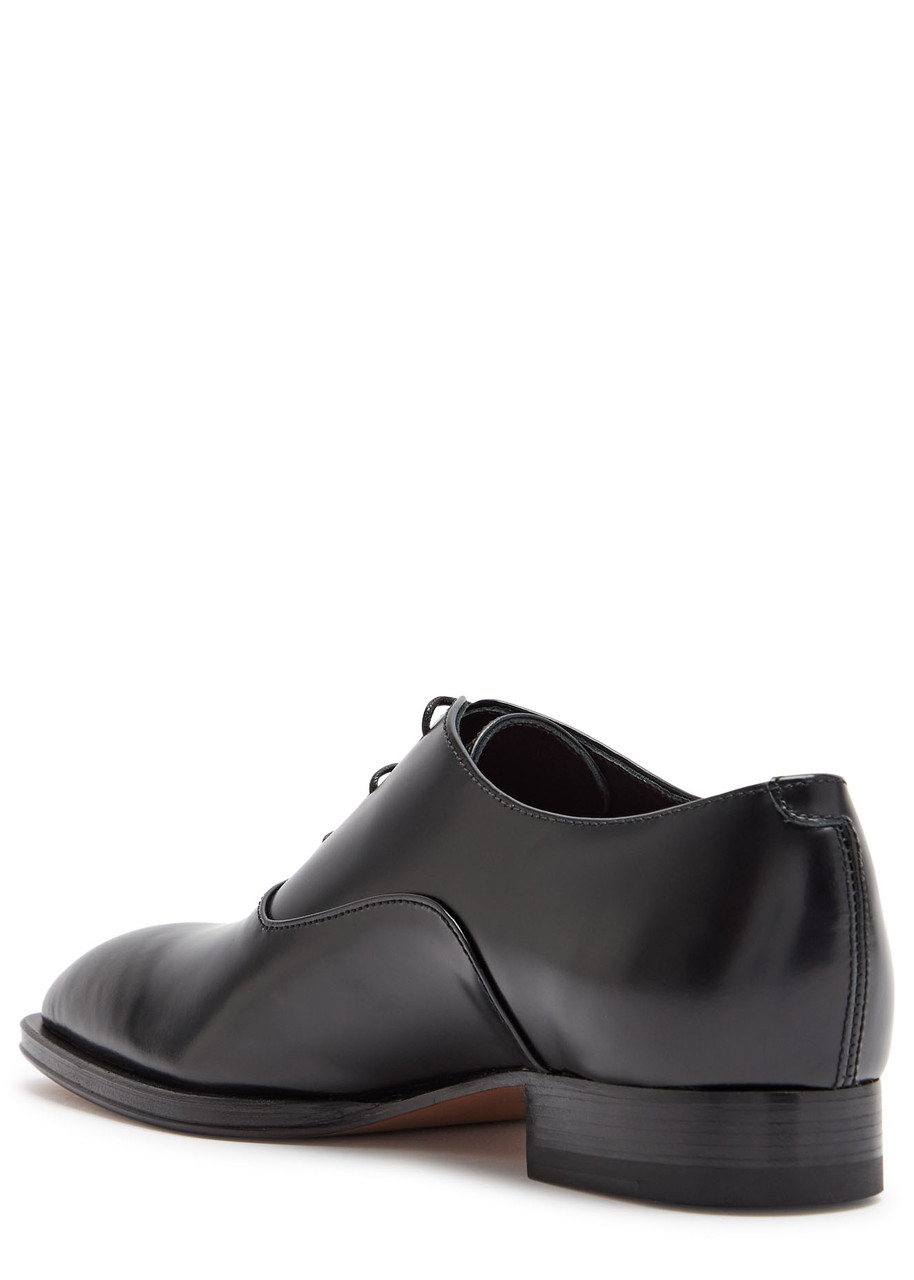 Calvin Klein Felix Leather Oxford Boots In Black