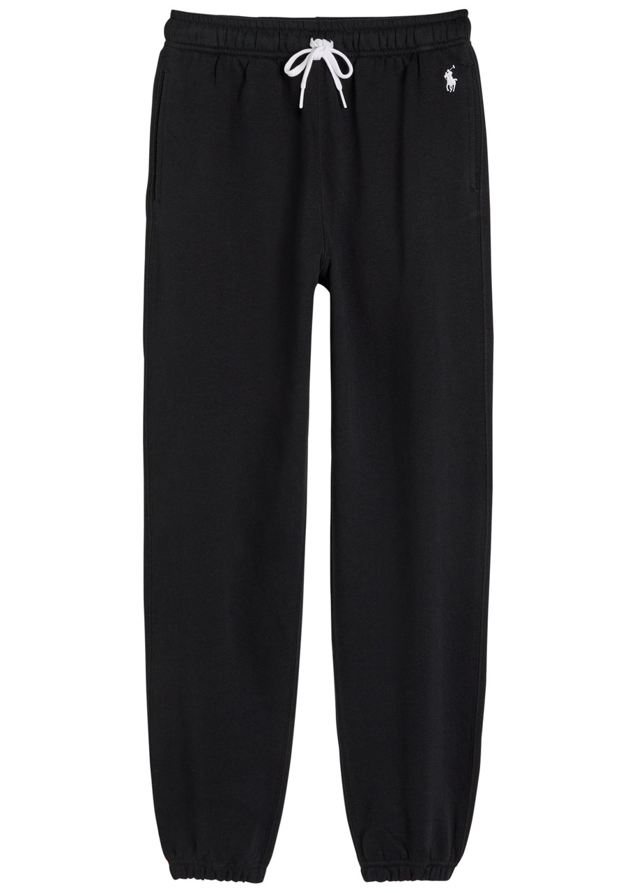 Polo Ralph Lauren Logo-embroidered Cotton-blend Sweatpants In Black