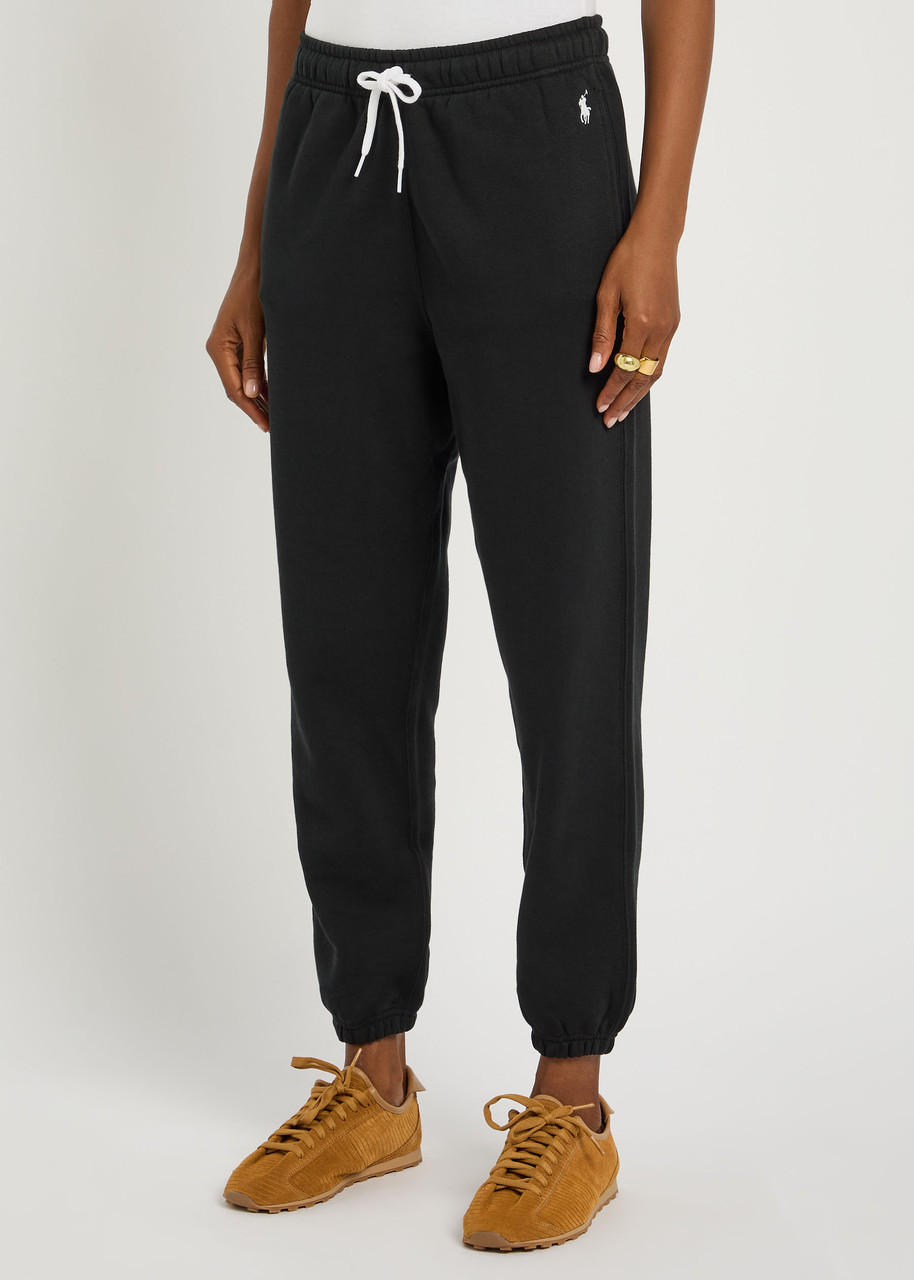Polo Ralph Lauren Logo-embroidered Cotton-blend Sweatpants In Black