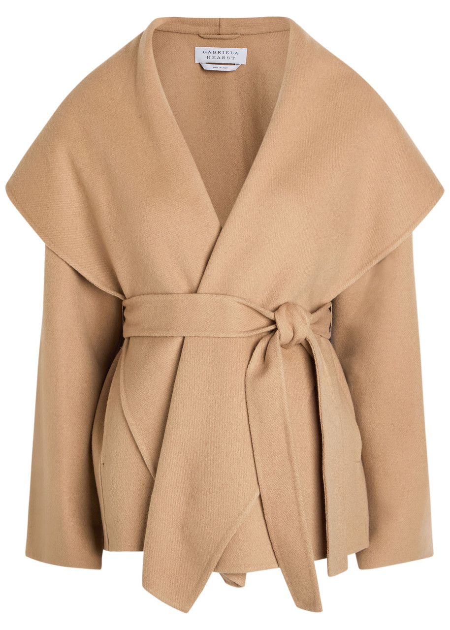 Gabriela Hearst Harris Belted Cashmere Jacket In Brown