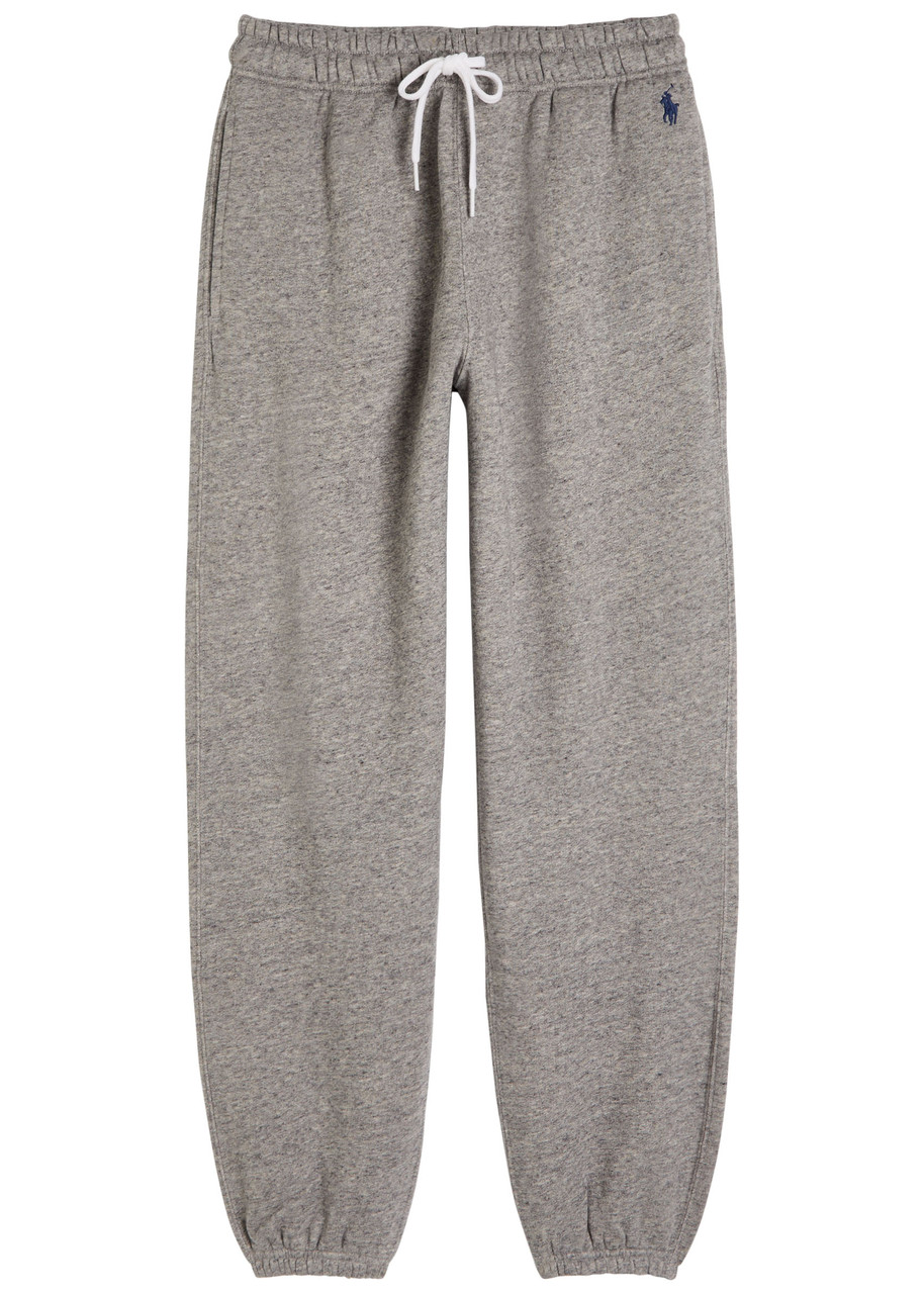 Polo Ralph Lauren Logo-embroidered Cotton-blend Sweatpants In Gray